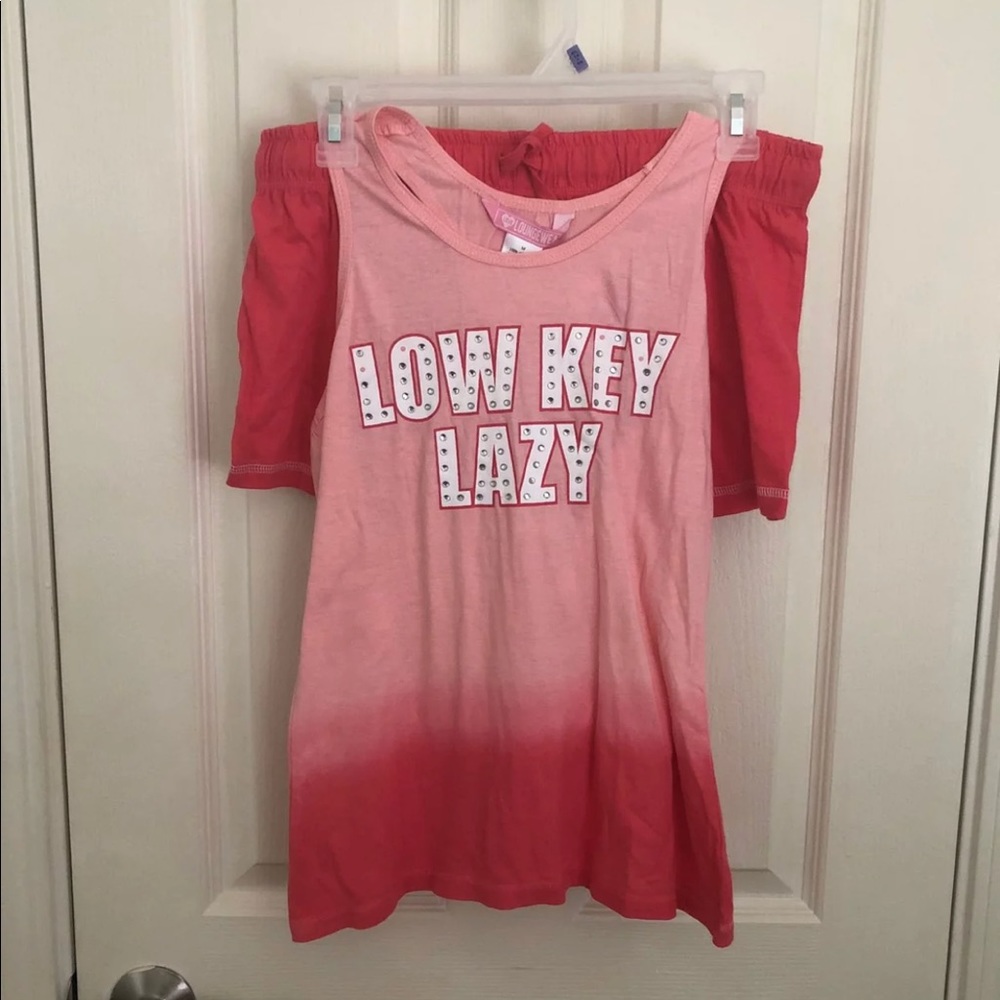 Pink Ombré Tank Top And Shorts